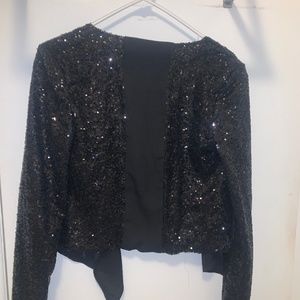 Sparkle black dress jacket. Waist